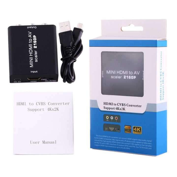 Lisslune | Mini HDMI to AV / CVBS Composite Video Signal Converter (Black)