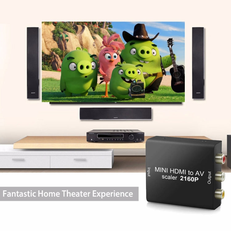 Lisslune | Mini HDMI to AV / CVBS Composite Video Signal Converter (Black)