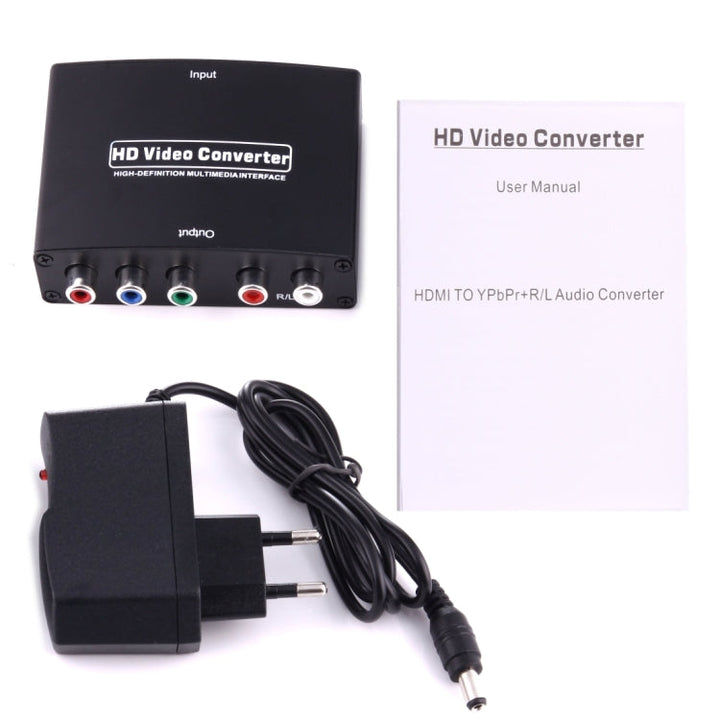 Lisslune | 1080P HD HDMI to YPbPr Video and R/L Audio Adapter Converter (Black)