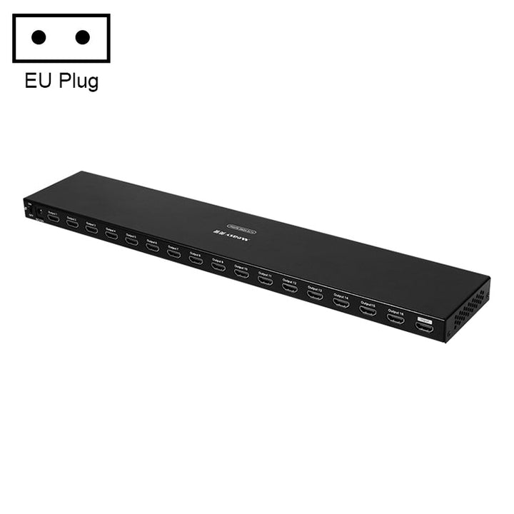 Lisslune | Measy SPH116 1 to 16 4K HDMI 1080P Simultaneous Display Splitter (EU Plug)