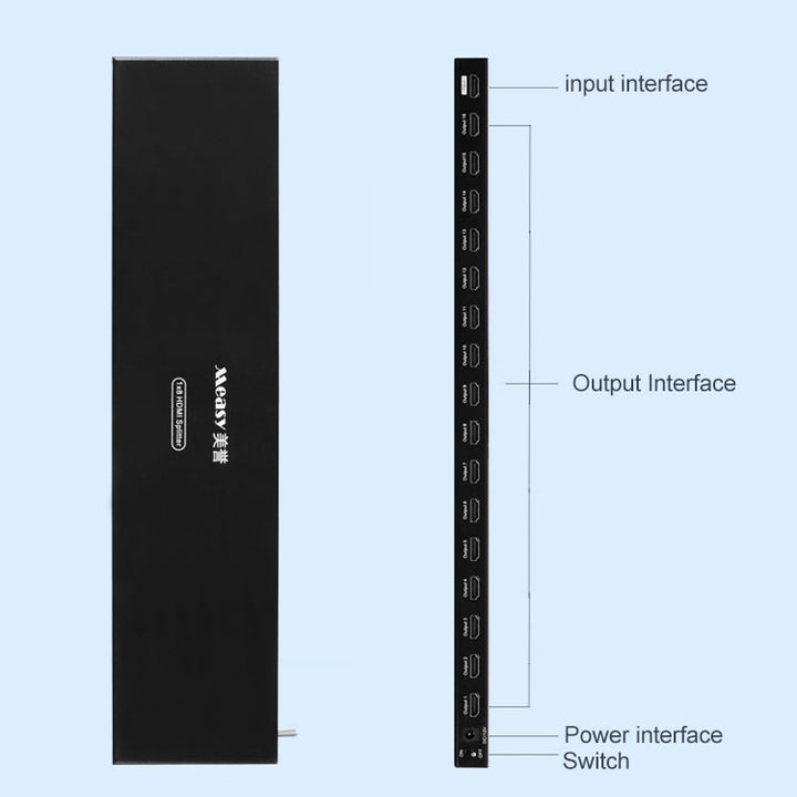 Lisslune | Measy SPH116 1 to 16 4K HDMI 1080P Simultaneous Display Splitter (UK Plug)