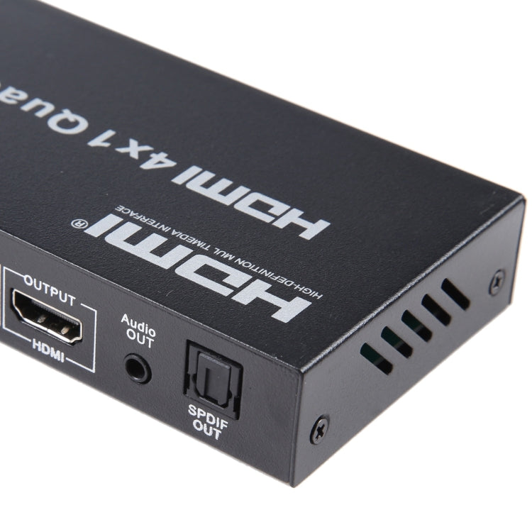 Lisslune | 4 in 1 Out HDMI Quad-Multi-Viewer with seamless switcher, US plug