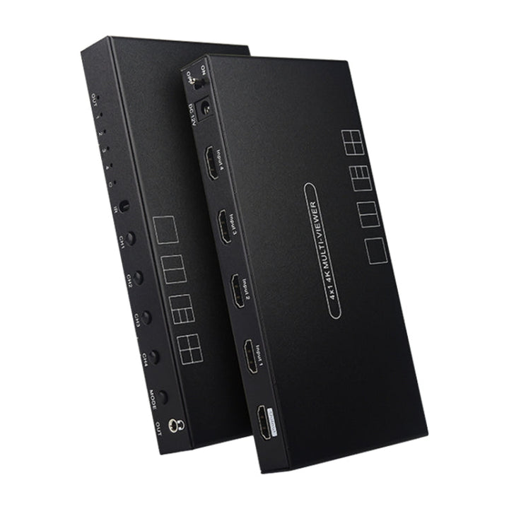 Lisslune | Measy MV4341 4K 30Hz 4 In 1 Out HDMI Quad Screen Splitter, Plug Type: EU Plug (Black)