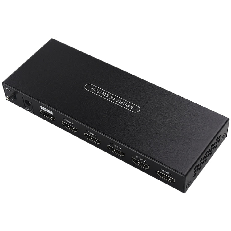Lisslune | Measy SWH4651 4K 60Hz 5 In 1 Out HDMI Converter Switcher, Plug Type: EU Plug (Black)