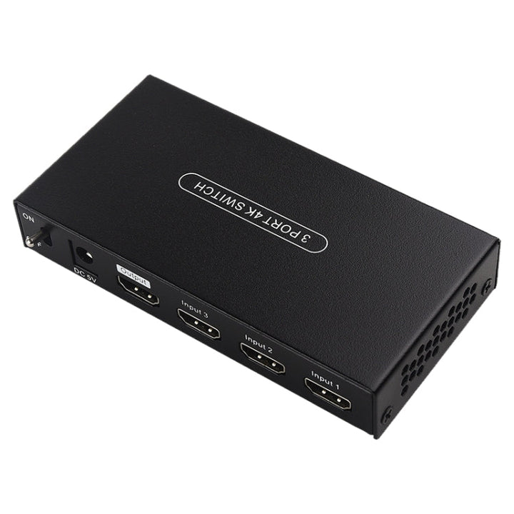 Lisslune | Measy SWH4631 4K 60Hz 3 In 1 Out HDMI Converter Switch, Plug type: EU plug (Black)