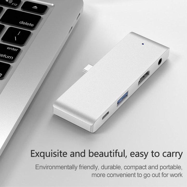 Lisslune | HW-TC29 4 In 1 Type-C / USB-C Multifunctional Expansion HUB Adapter iPad Pro HUB (Gray)