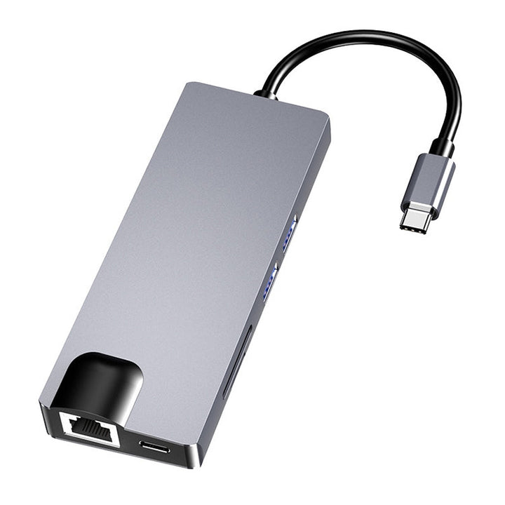 Lisslune | HW-TC12 8 In 1 Type-C / USB-C Multifunctional Expansion HUB Adapter Hdmi / Vga Hub Card Reader + Network Card