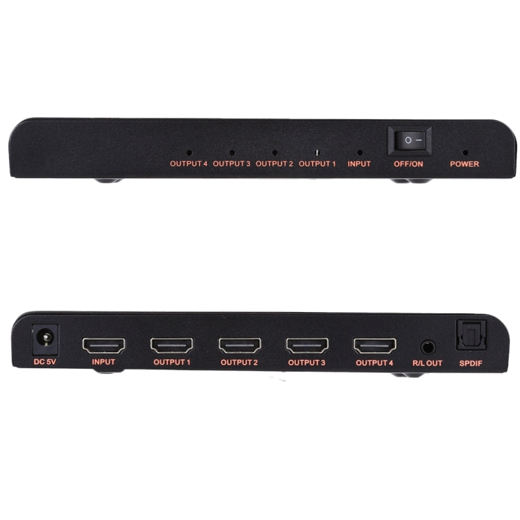 Lisslune | CY-042 1X4 HDMI 2.0 4K/60Hz Splitter, EU Plug