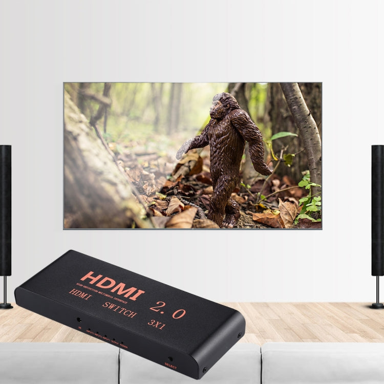 Lisslune | 3X1 4K/60Hz HDMI 2.0 Switch with Remote Control, EU Plug