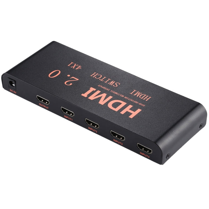 Lisslune | 4X1 4K/60Hz HDMI 2.0 Switch with Remote Control, EU Plug