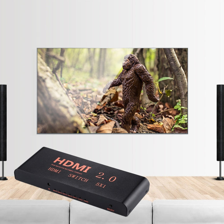 Lisslune | 5X1 4K/60Hz HDMI 2.0 Switch with Remote Control, EU Plug
