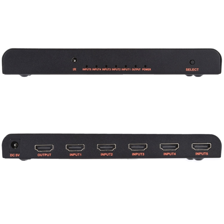 Lisslune | 5X1 4K/60Hz HDMI 2.0 Switch with Remote Control, EU Plug