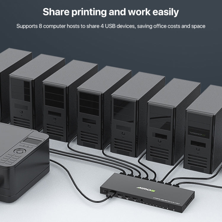 Lisslune | AIMOS AM-KM804 USB 8 In 4 Out Switch