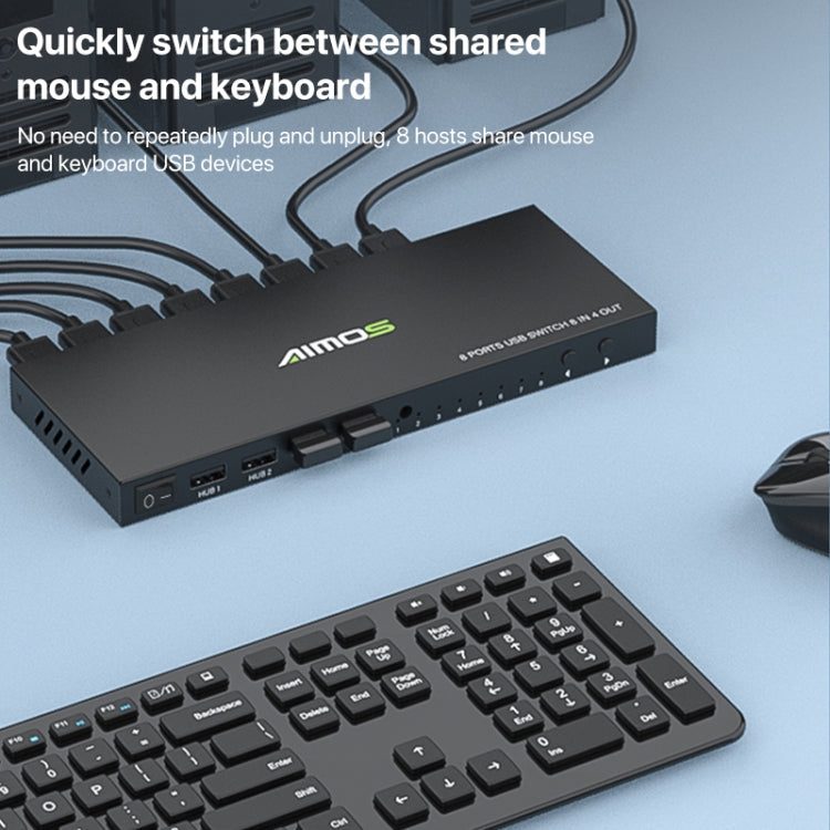 Lisslune | AIMOS AM-KM804 USB 8 In 4 Out Switch