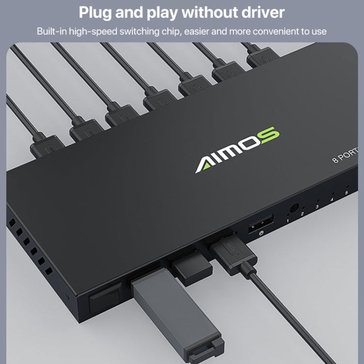 Lisslune | AIMOS AM-KM804 USB 8 In 4 Out Switch