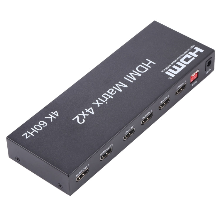 Lisslune | HDMI 4x2 Matrix Switcher / Splitter with remote control, support for ARC / MHL / 4Kx2K / 3D, 4 Ports HDMI input, 2 Ports HDMI output