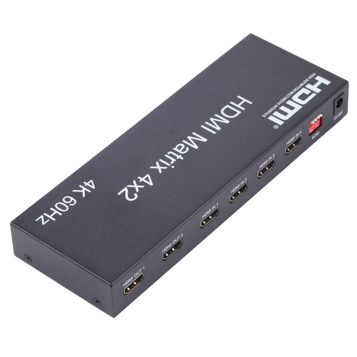 Lisslune | HDMI 4x2 Matrix Switcher / Splitter with remote control, support for ARC / MHL / 4Kx2K / 3D, 4 Ports HDMI input, 2 Ports HDMI output