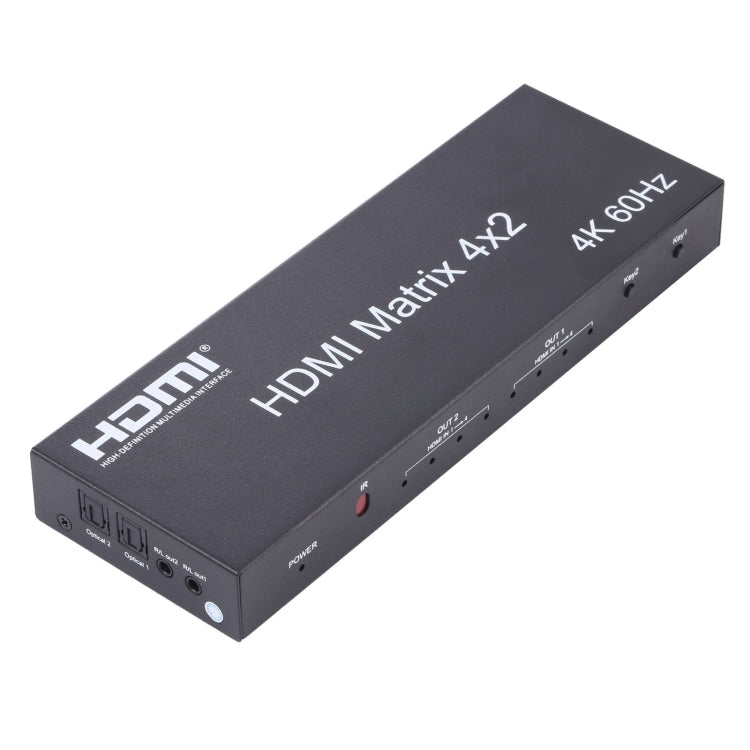 Lisslune | HDMI 4x2 Matrix Switcher / Splitter with remote control, support for ARC / MHL / 4Kx2K / 3D, 4 Ports HDMI input, 2 Ports HDMI output