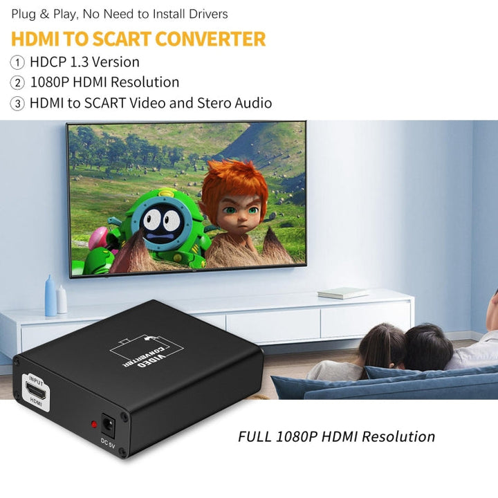 Lisslune | NEWKENG C8 HDMI to SCART Video Converter