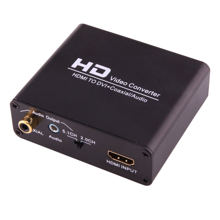 Lisslune | NEWKENG X5 HDMI to DVI with Audio 3.5mm Coaxial Output Video Converter, AU Plug