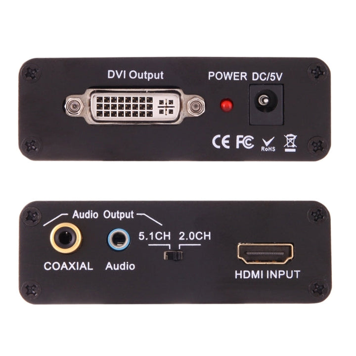 Lisslune | NEWKENG X5 HDMI to DVI with Audio 3.5 mm coaxial output video converter, EU plug