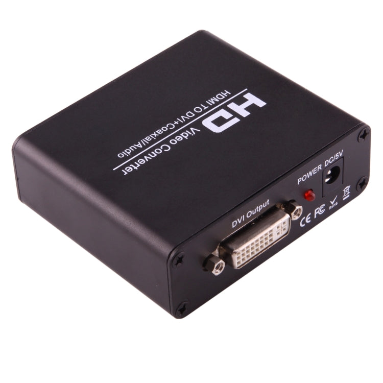 Lisslune | NEWKENG X5 HDMI to DVI with Audio 3.5mm Coaxial Output Video Converter, AU Plug