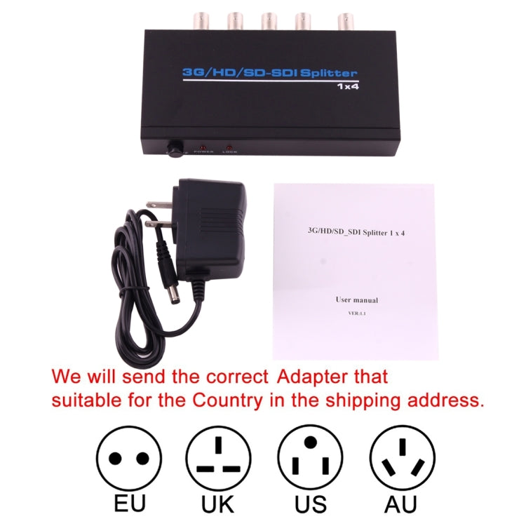 Lisslune | NEWKENG S114 SDI / HD-SDI / 3G-SDI 1X4 Splitter Video Adapter
