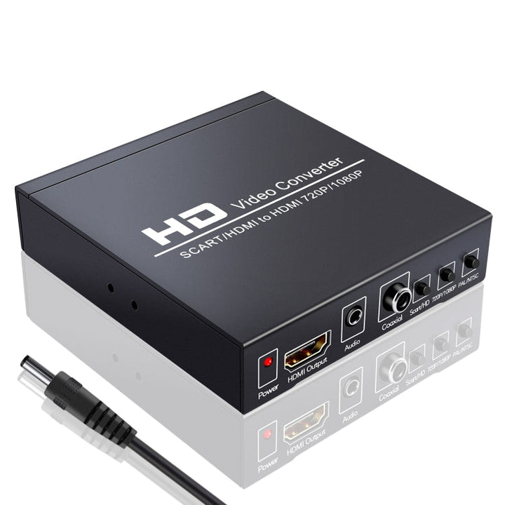 Lisslune | NEWKENG NK-8S SCART + HDMI to HDMI 720P / 1080P HD Video Converter Adapter Scaler Box