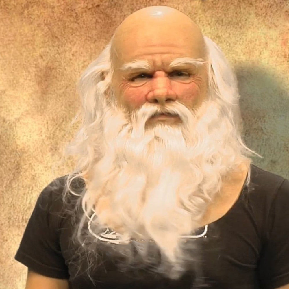 Lisslune | Realistic Old Man Mask – Halloween and Cosplay Latex Mask with Movable Mouth