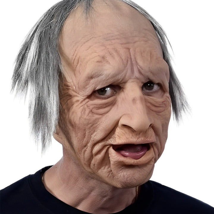 Lisslune | Realistic Old Man Mask – Halloween and Cosplay Latex Mask with Movable Mouth