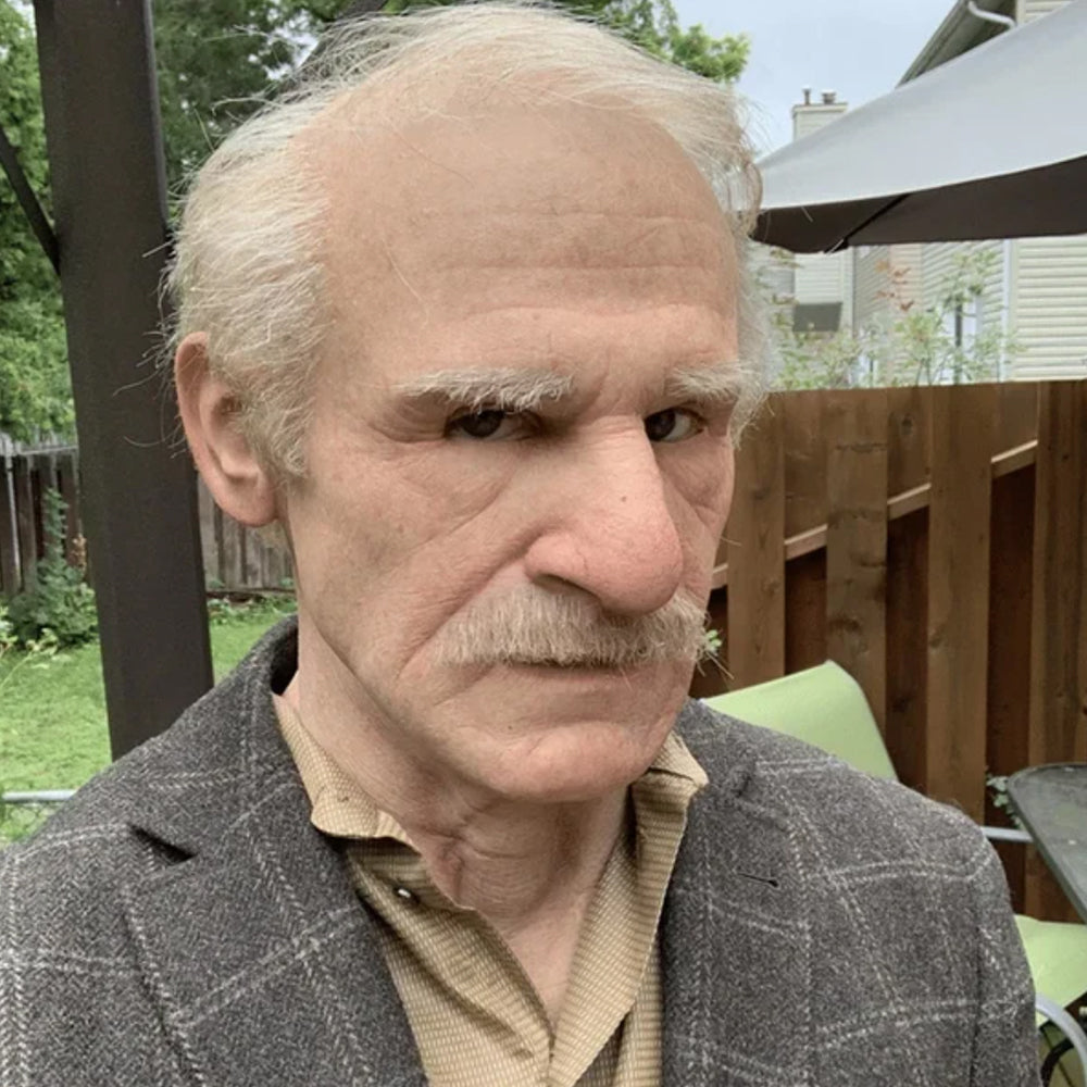 Lisslune | Realistic Old Man Mask – Halloween and Cosplay Latex Mask with Movable Mouth