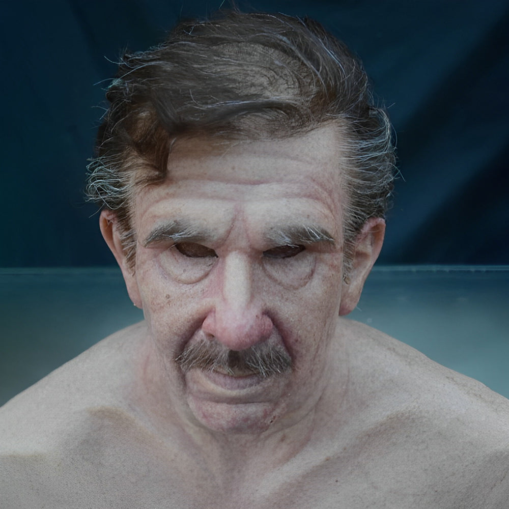 Lisslune | Realistic Old Man Mask – Halloween and Cosplay Latex Mask with Movable Mouth