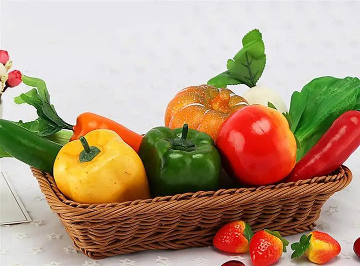Lisslune | Playful Foam Decorative Peppers - Set of 3 Realistic Artificial Vegetables for Home Styling and Photography