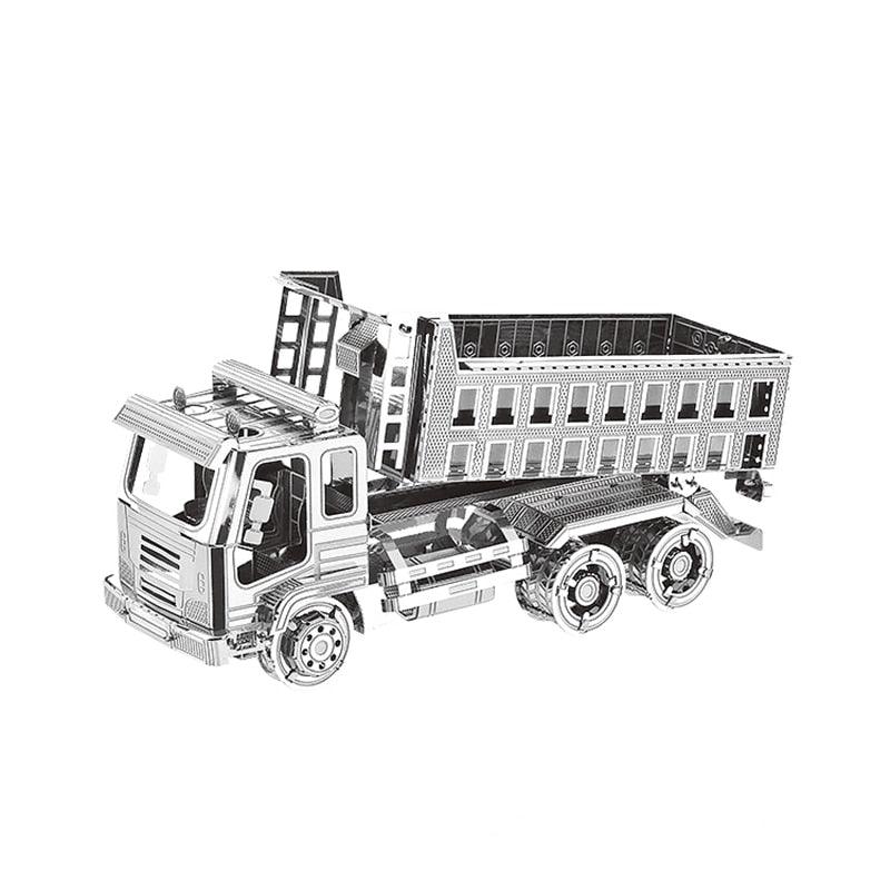 Lisslune | Stainless Steel Self-Emptying Truck Metal Puzzle Kit for Adults - Engaging Engineering DIY Project
