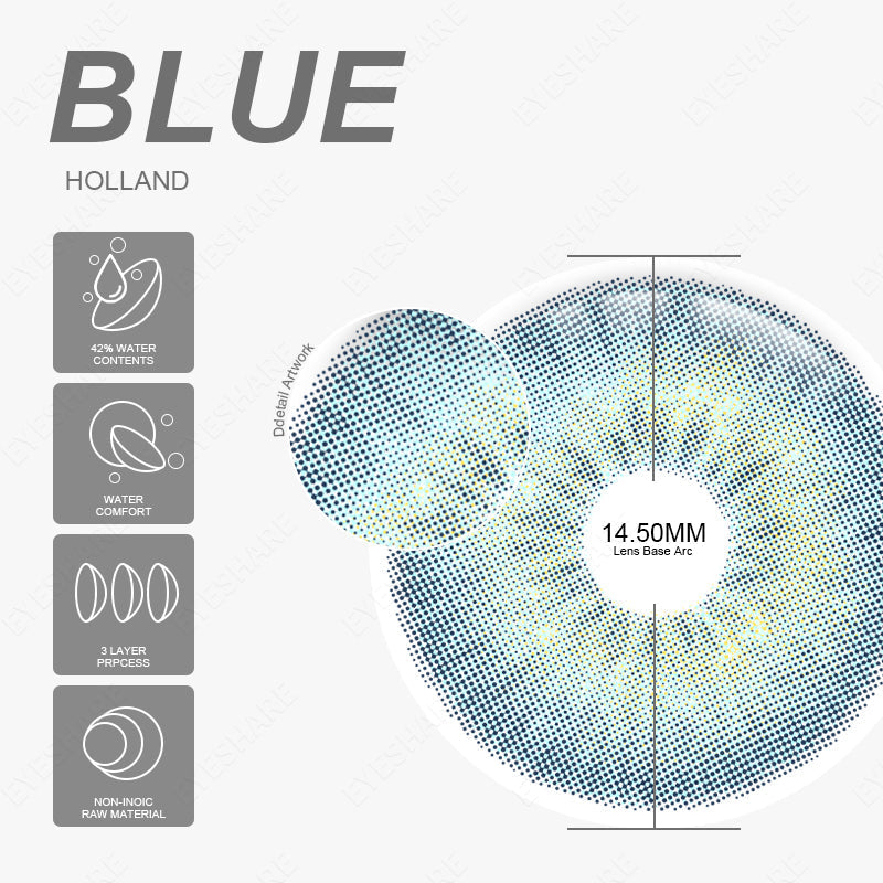 Rynx Holland Blue 1 Day Use I 14.5mm, 10 pieces = 5 pairs