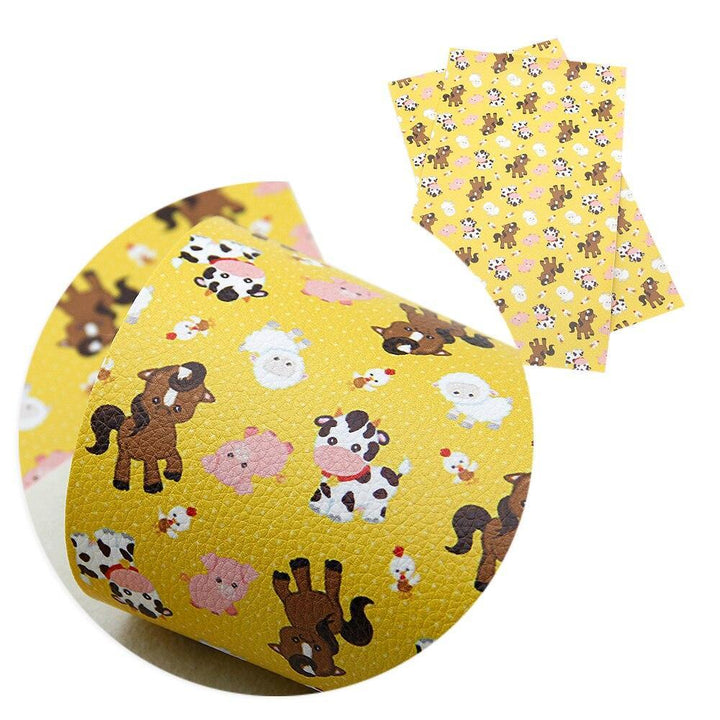 Lisslune | Elegant Floral Pattern Synthetic Leather Craft Material - 20*33cm Premium Quality for Creative Projects