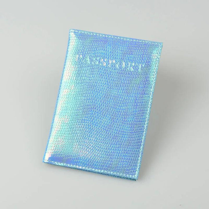 Lisslune | Stylish PU Leather Passport Holder with Charming English Word Designs - Essential Travel Companion