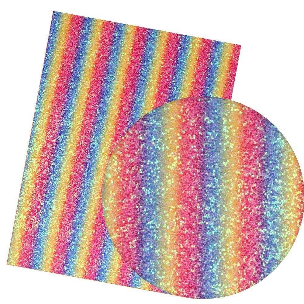Lisslune | Iridescent Rainbow Glitter Synthetic Leather Leaves for Elegant DIY Masterpieces