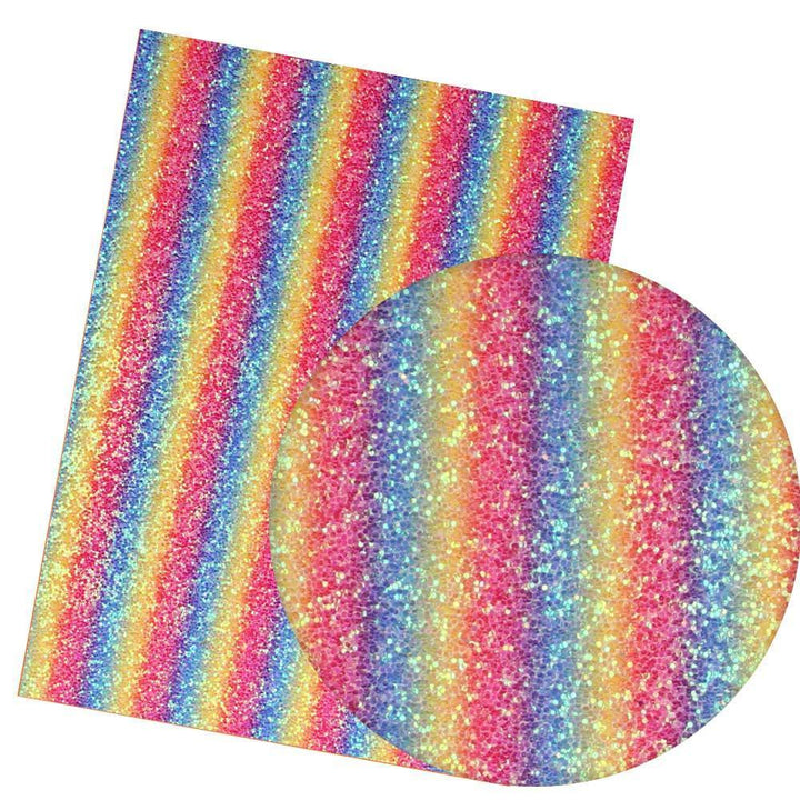 Lisslune | Iridescent Rainbow Glitter Synthetic Leather Leaves for Elegant DIY Masterpieces