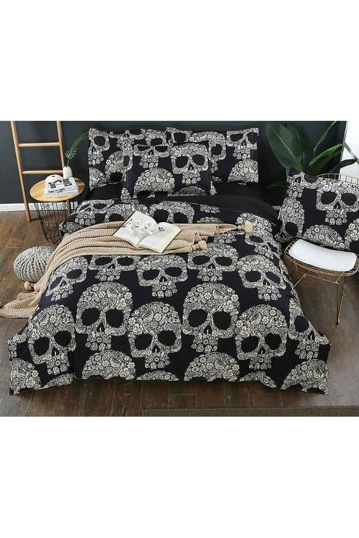 Lisslune | Size Skull Themed Bedding Set