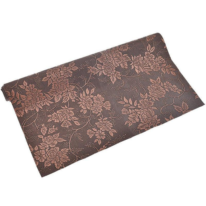 Lisslune | Chic Retro Floral Synthetic Leather Craft Material - Perfect for Creative DIY Projects