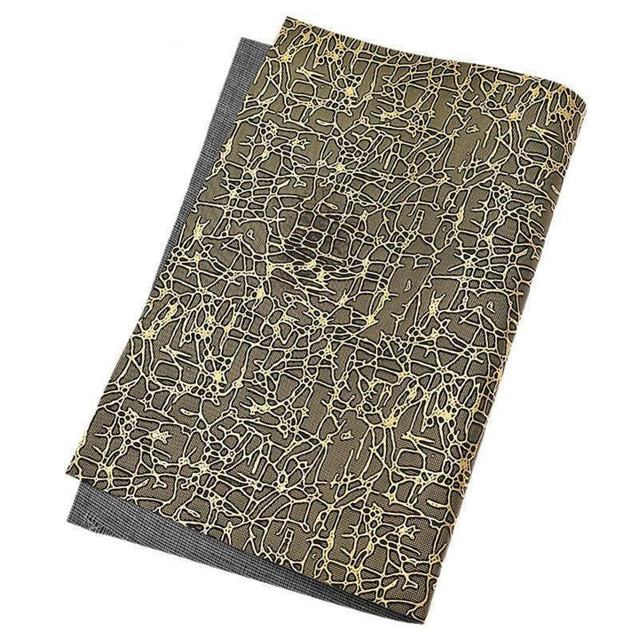 Lisslune | Stylish Striped Check A4 Synthetic Leather Fabric for Trendy DIY Projects