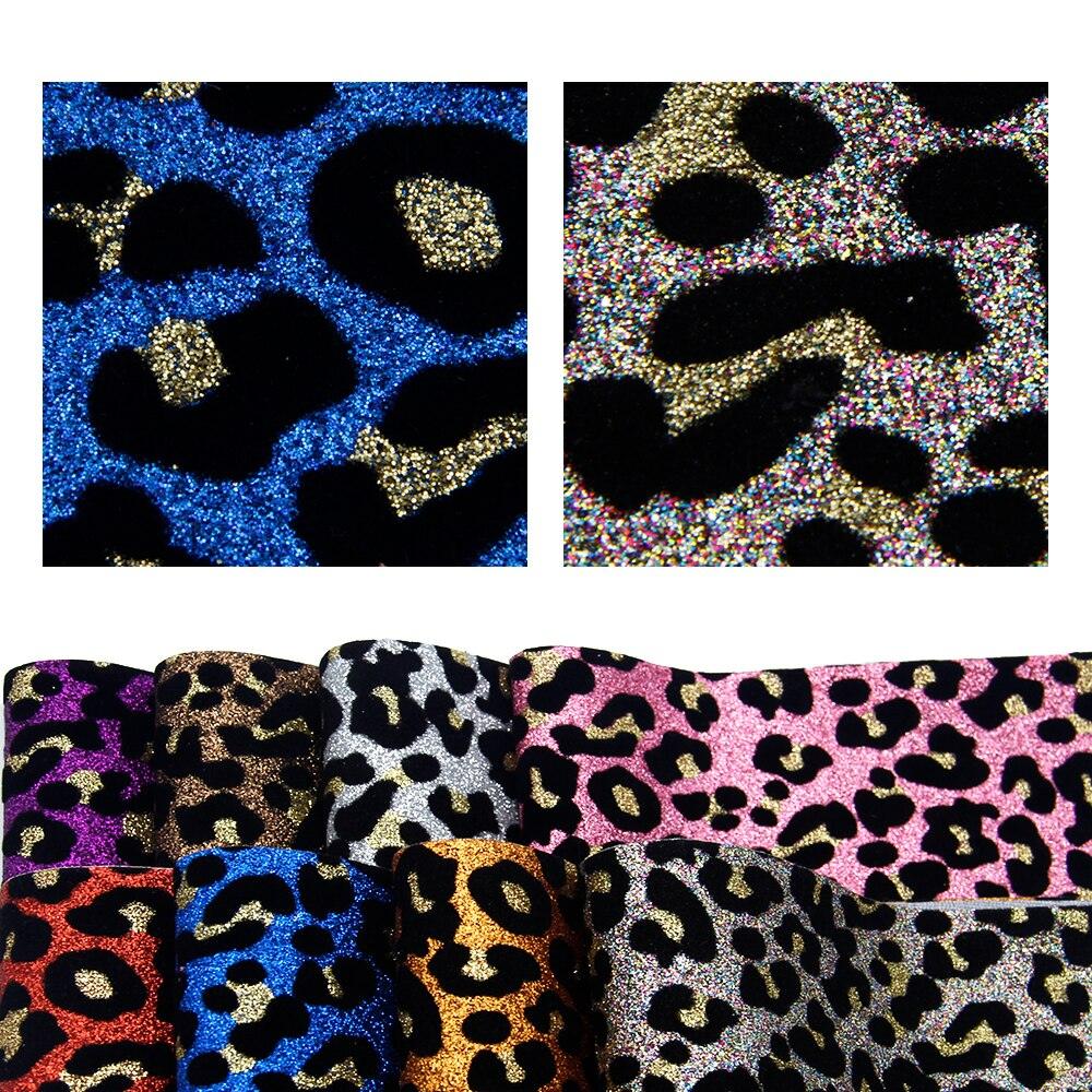Lisslune | Sparkling Leopard Velvet Fabric Set - Perfect for Trendy DIY Creations