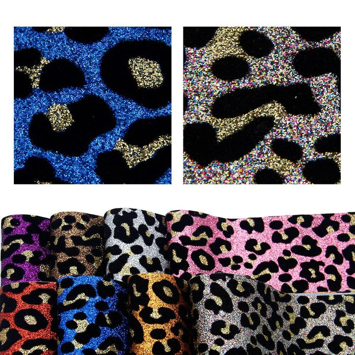 Lisslune | Sparkling Leopard Velvet Fabric Set - Perfect for Trendy DIY Creations