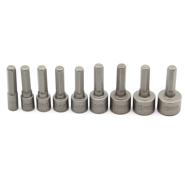 Lisslune | Hexagon Bits, 5-13mm Socket Wrench for Drills (9-Piece Set)