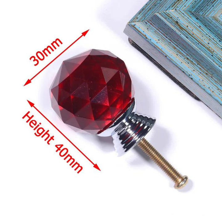 Lisslune | 30mm Colored Crystal Glass Drawer Handles for Elegant Interior Design