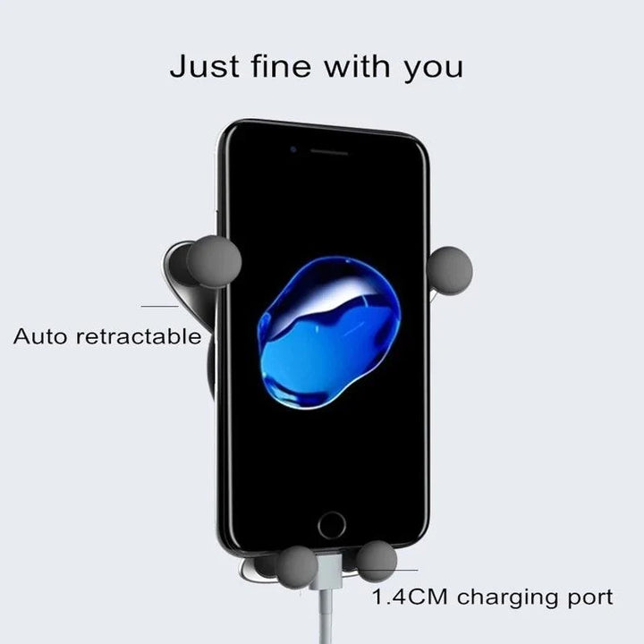 Lisslune | Gravity-operated hands-free phone holder for the car: Your essential companion at the roadside