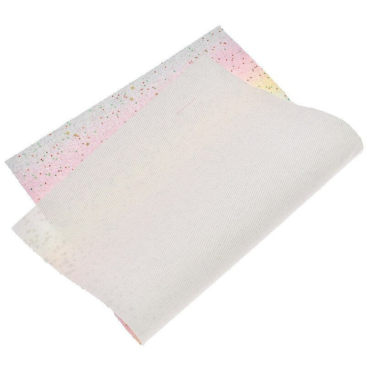 Lisslune | Rainbow Sparkle PU Leather for Creative DIY Projects