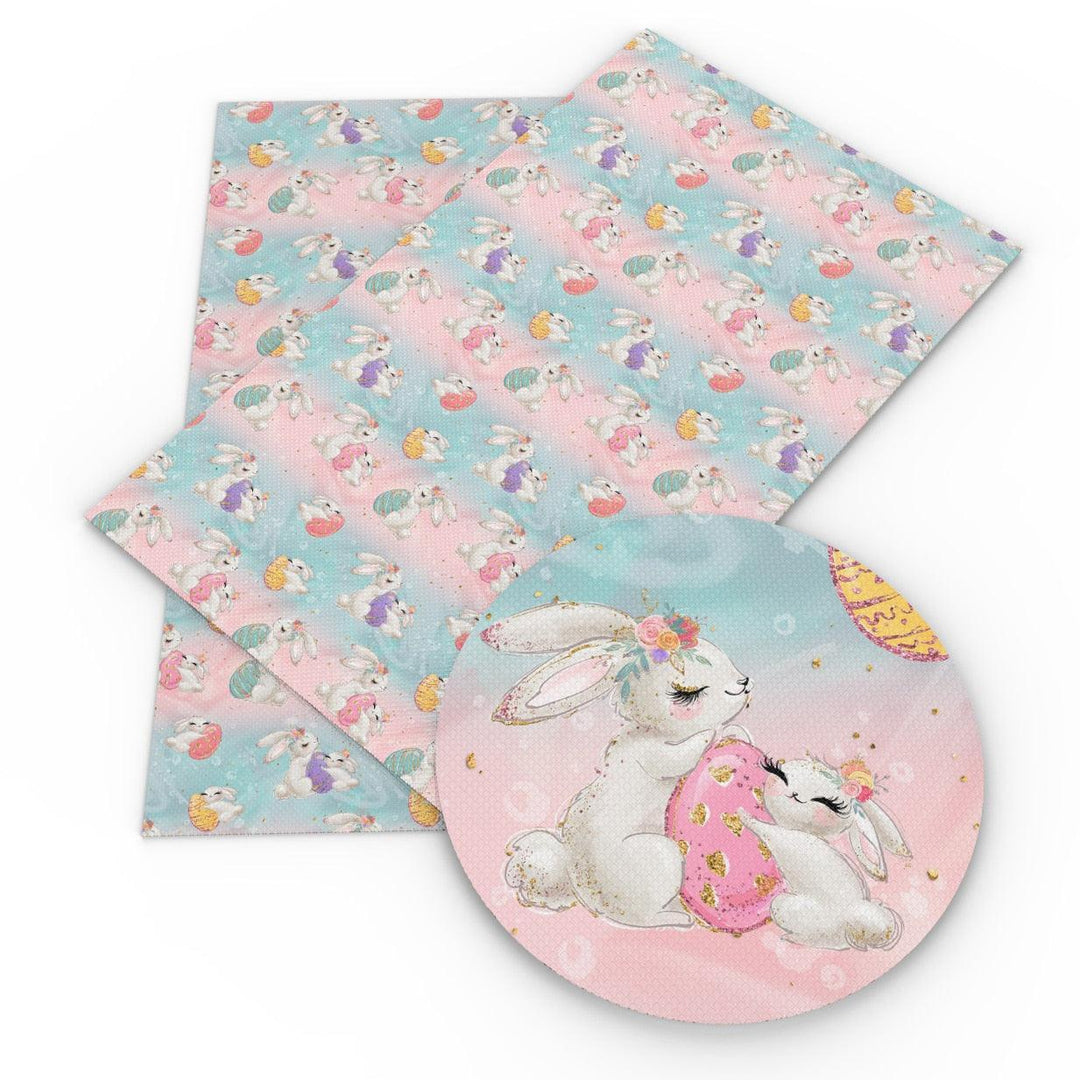 Lisslune | Easter Creativity Unleashed: Faux Leather Fabric with Cute Bunny Design