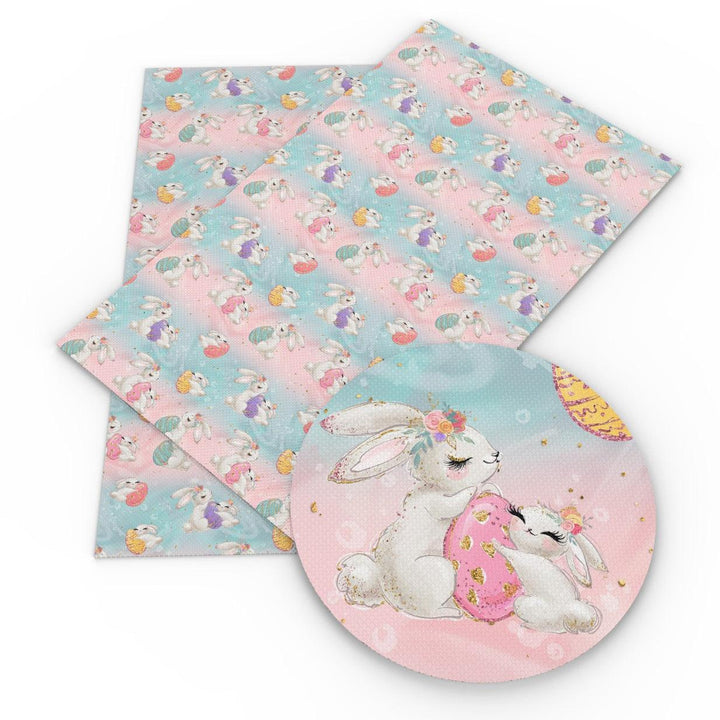 Lisslune | Easter Creativity Unleashed: Faux Leather Fabric with Cute Bunny Design